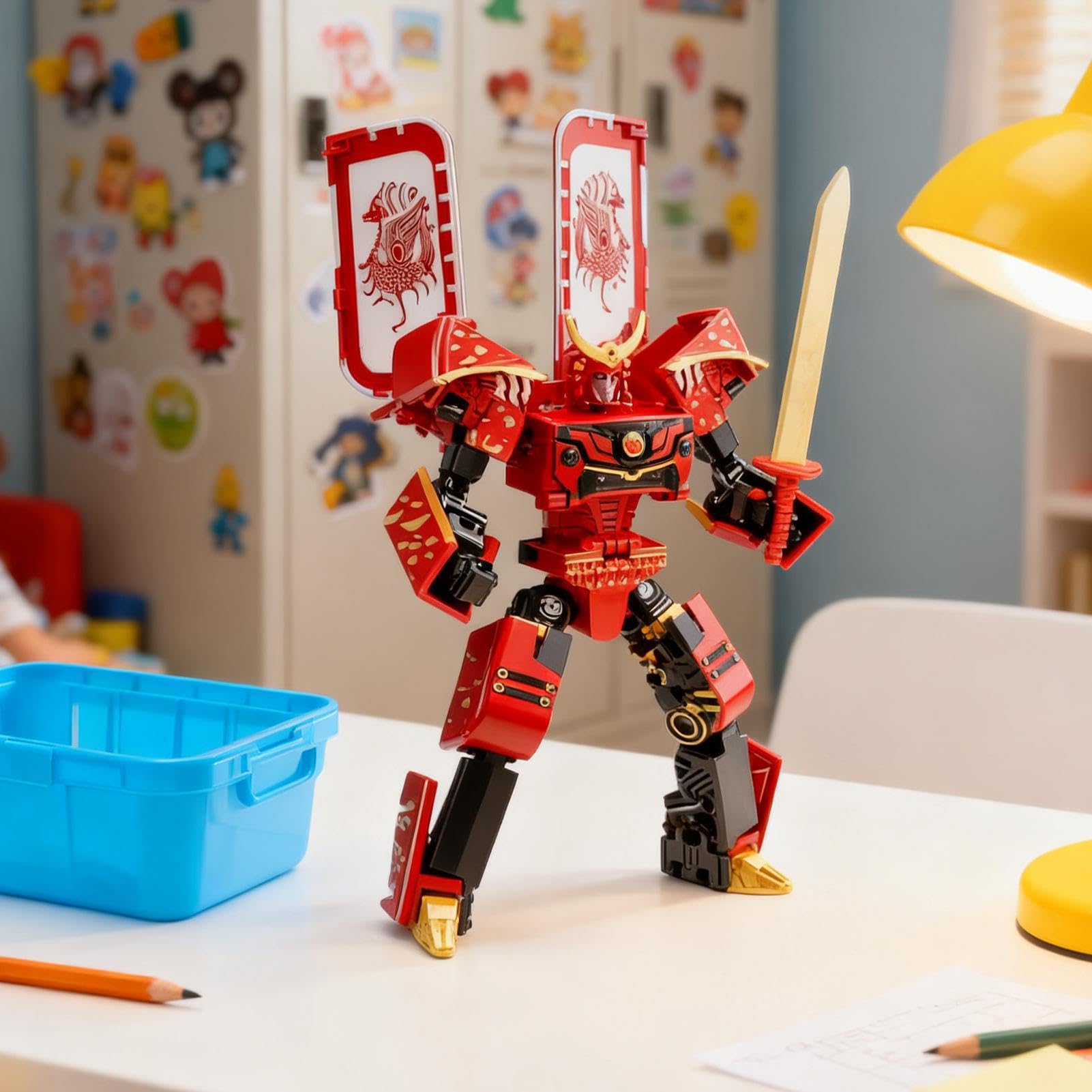 Transforming Ice Cream Robot Toy, 2in-1 DIY Creative Transformations, 19x8x2.5cm, Transform into Robot Action Figure - Image 4