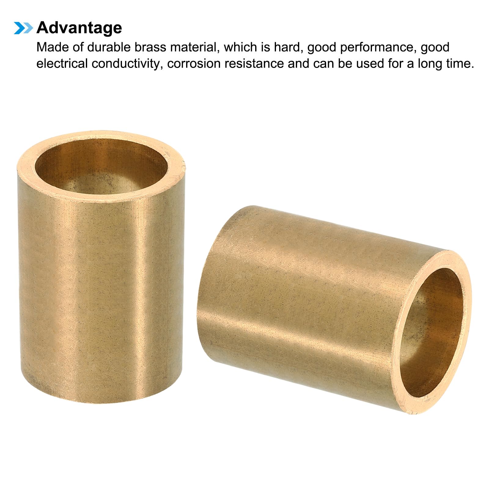 PATIKIL M25 Brass Spacers, 1 Pcs Metal Spacer Brass 25mm ID x 32mm OD x 40mm L Brass Spacers Screw Standoff for 1 Inch or M25 Screw - Image 4