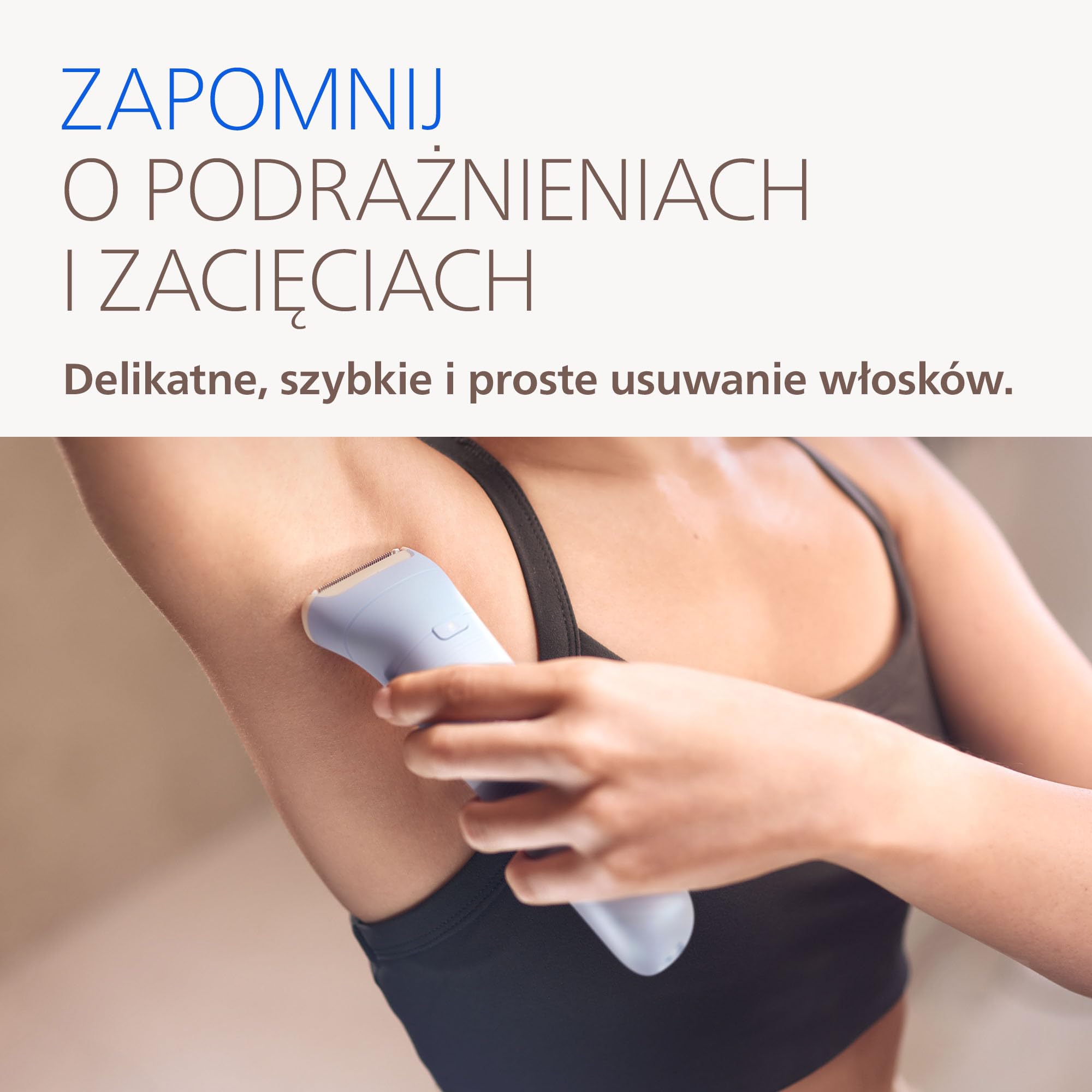 Philips Depilator z serii 8000 – bezprzewodowy depilator do użytku na mokro i na sucho, technologia ProGuide, 5 akcesoriów w zestawie, czas pracy do 60 minut, model BRE709/00