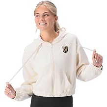 CERTO NHL Womens Fleece Zip-Up Hoodie Jacket, Soft Full-Zip Sweatshirt, Warm Athletic Outerwear, Licensed College Apparel