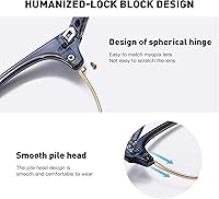 Vista 129 de Lentes Aomaste con bloqueo de luz azul, retro, con semi montura, UV400, lentes transparentes para computadora, unisex