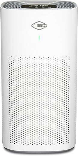 Clorox Air Purifiers for Home, True HEPA Filter, Medium Rooms Up to 1,000 Sq Ft, Removes 99.9% of Mold, Viruses, Wildfire Smoke, Allergens, Pet Allergies, Dust, AUTO Mode,...