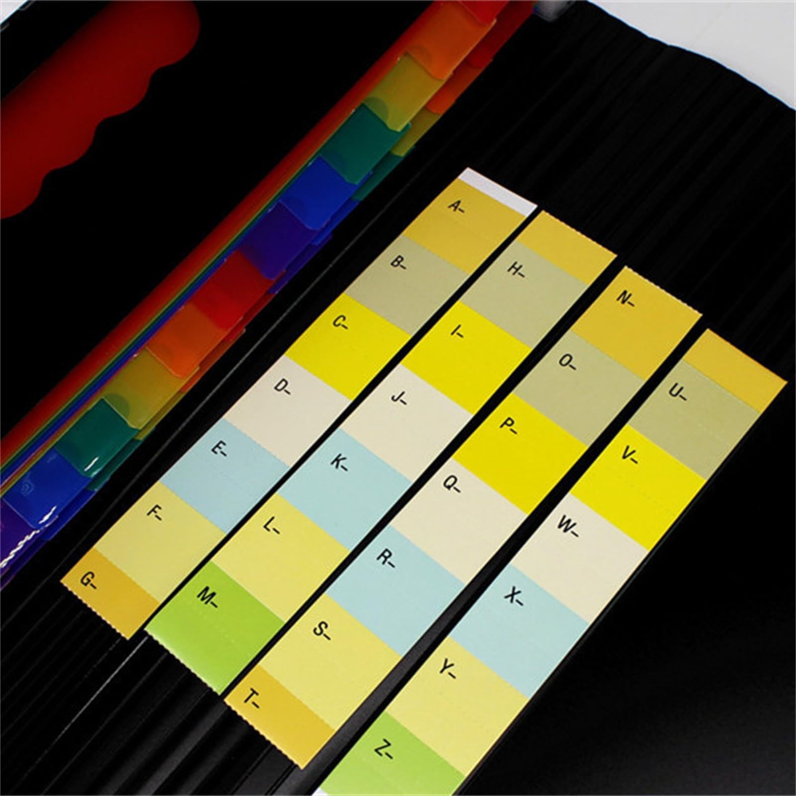 Carpeta Mini carpeta retráctil de organza A4 26 capas, soporte papel multicapa para Almacenamiento de Archivos
