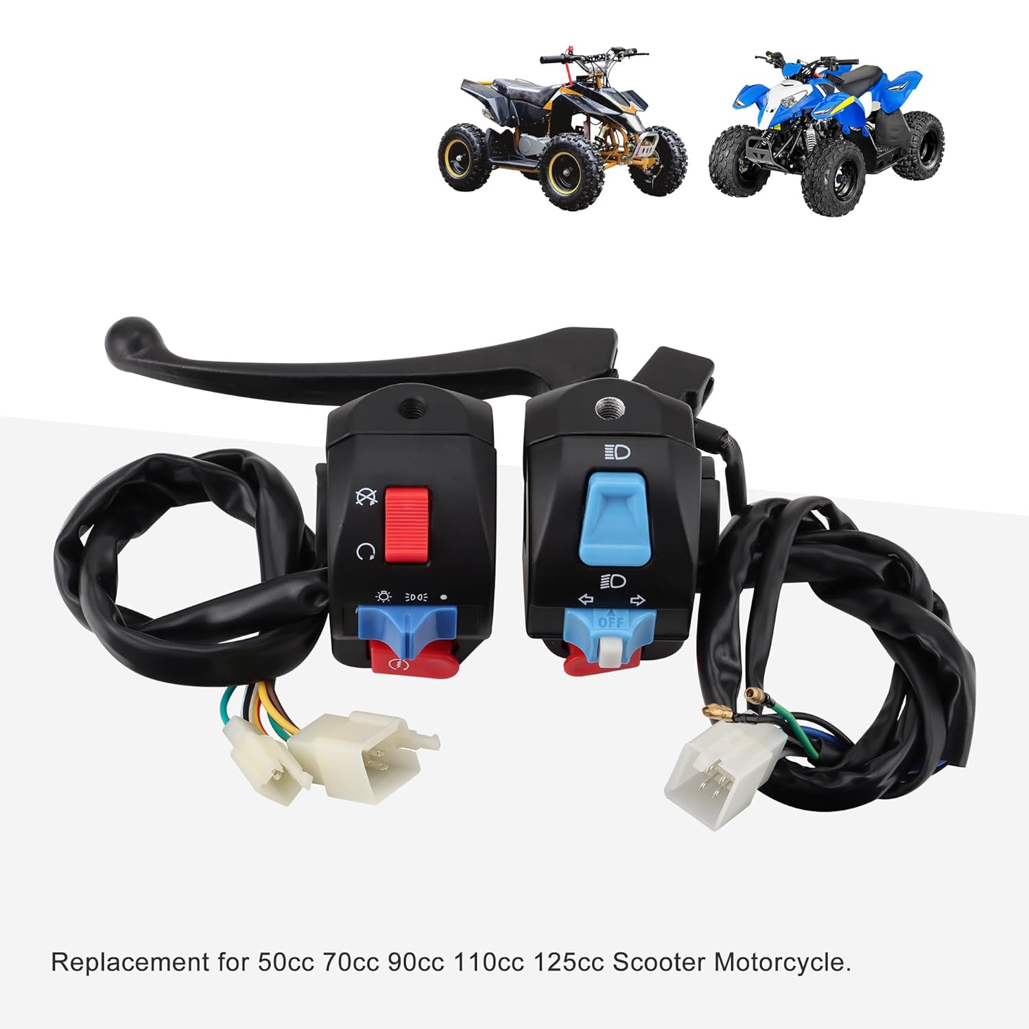 GOOFIT Left Right Start Switch Assembly Replacement for 50cc 70cc 90cc 110cc 125cc 150cc Scooter Motorcycle