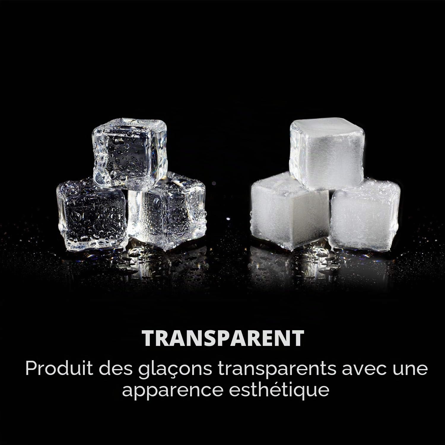 Klarstein Machine a Glacons pour la Maison, Capacité de 2.5L, Fabrique Rapidement Jusqu'à 13kg de Glacons, Machine à Glaçons de Taille Moyenne, Ice Maker avec Alarmes de Sécurité, Facile à Nettoyer