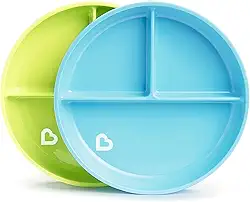 Munchkin Pratos Stay Put, com base de sucção, azul/verde