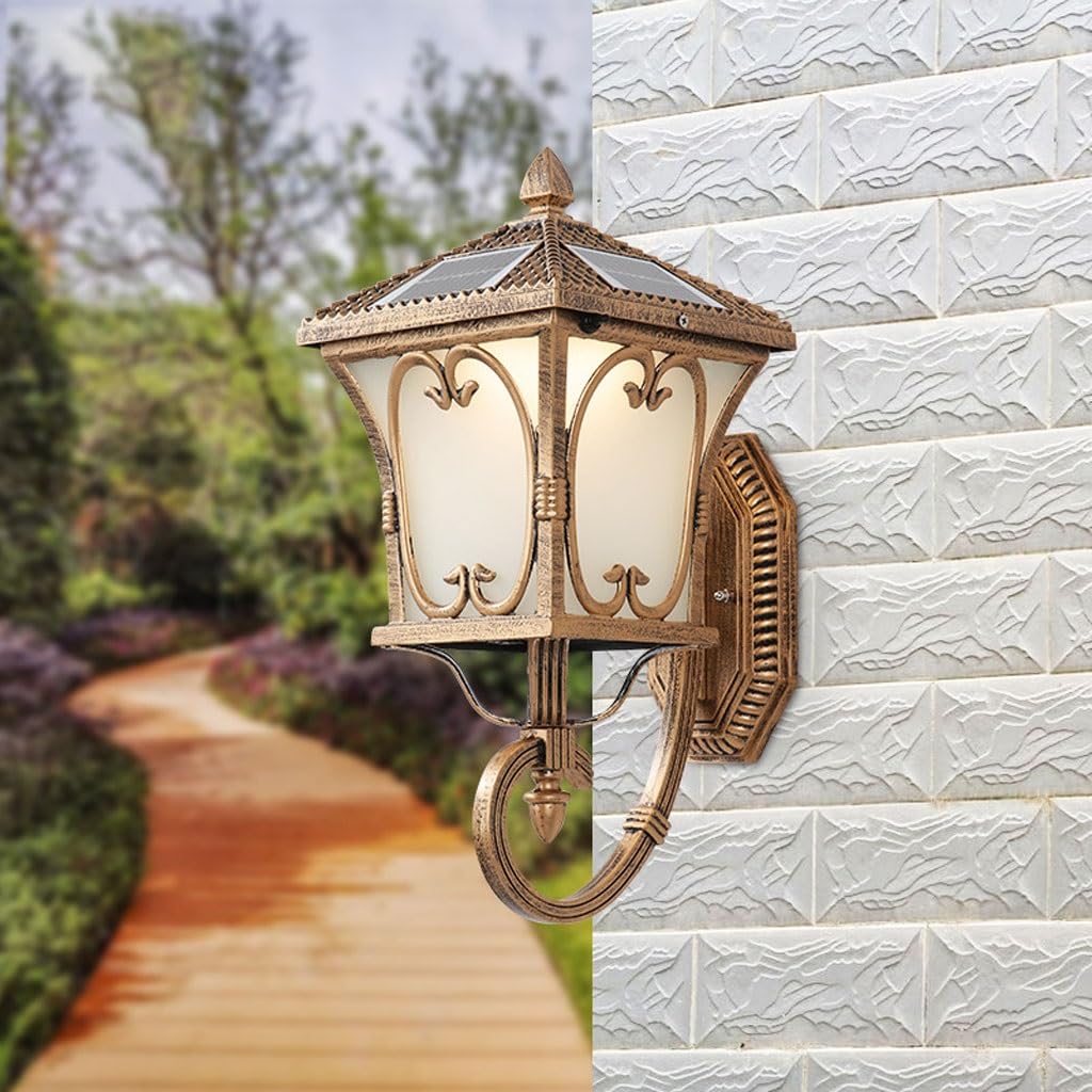 NEBE Apliques Pared Exterior Luz Solar Al Aire Libre Casera del Jardín De La Patio Chalet Pared Aplique Candil Exterior