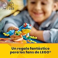 Vista 6 de LEGO Creator 31136 - Juego de juguetes de construcción de loro exótico 3 en 1, se transforma en 3 figuras de animales diferentes, desde loros