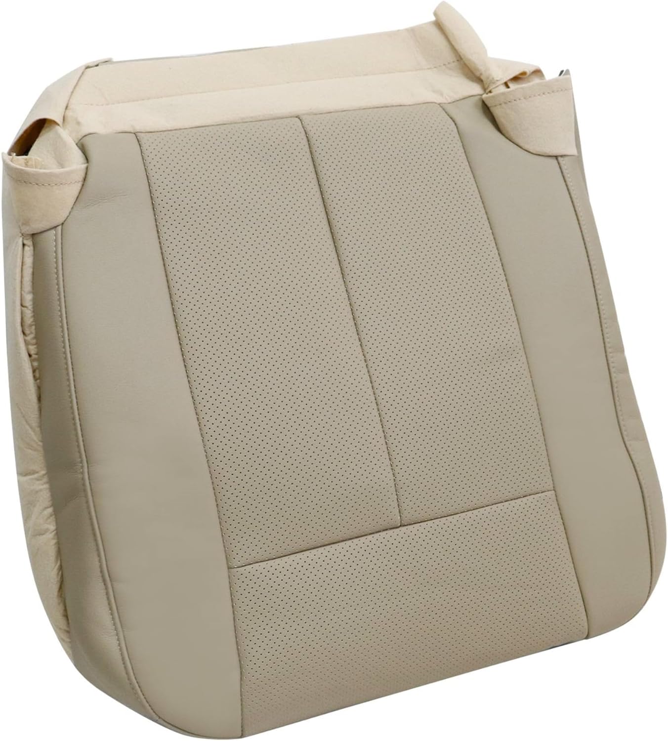 GXARTS Driver and Passenger Side Bottom Replacement Leather Seat Cover Tan Compatible with Ford Expedition 2007 2008 2009 2010 2011 2012 2013 2014