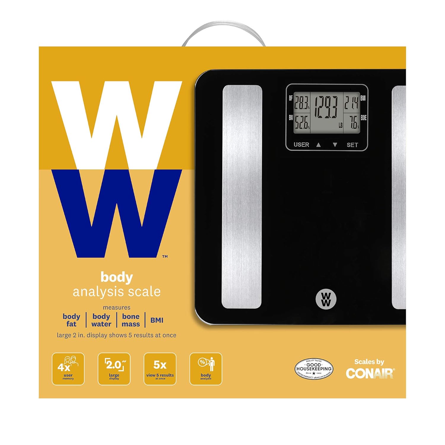 Conair Body Analysis Scale with Body Fat, Water, Malaysia Ubuy