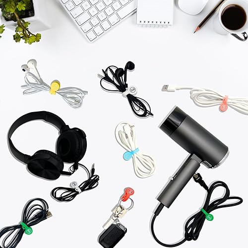 Miniatura 9 de Organizador de cables magnéticos, clips para auriculares, 10 unidades, para administrador de cables de auriculares, marcapáginas, pizarra blanca,