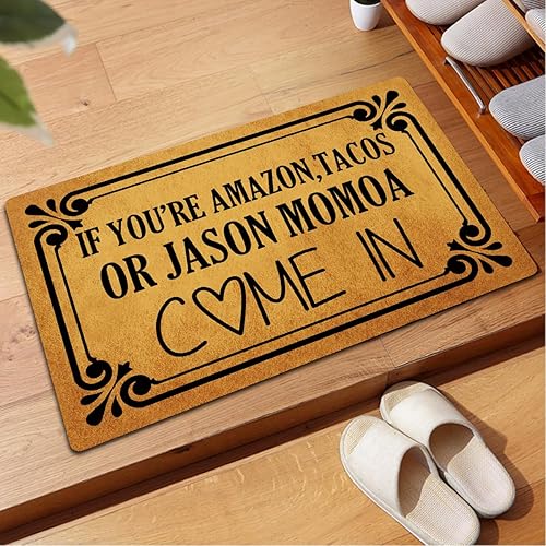 Miniatura 5 de Divertida alfombra de bienvenida para decoración del hogar, tapete antideslizante de bienvenida para interiores (30 x 18 pulgadas)