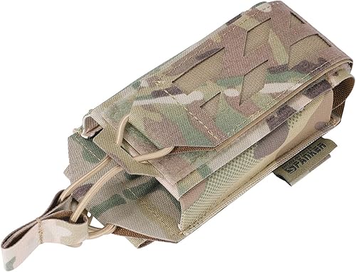 Miniatura 8 de EXCELLENT ELITE SPANKER Funda de radio universal táctica Molle Bolsa de radio ajustable para cinturón de servicio, chaleco para Walkie Talkie de dos