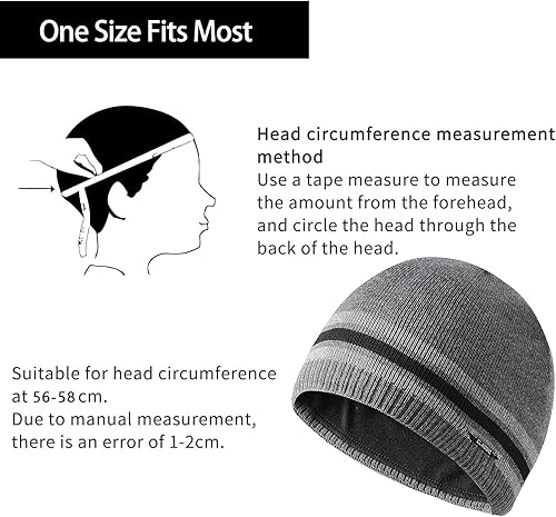 Miniatura 3 de Sombreros de forro polar para hombres, resistentes al viento, elásticos, de punto para invierno, gorras de invierno para exteriores, esquí, carrera