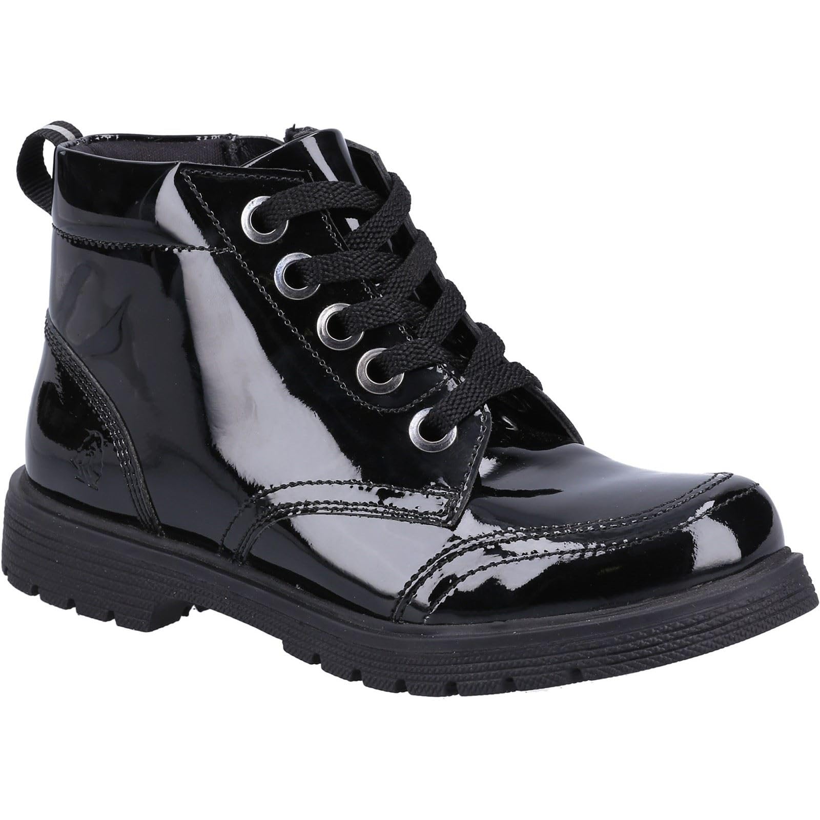 Hush Puppies Girl's Jolie Patent Junior Chelsea Boot, Black, 11 UK Child Narrow