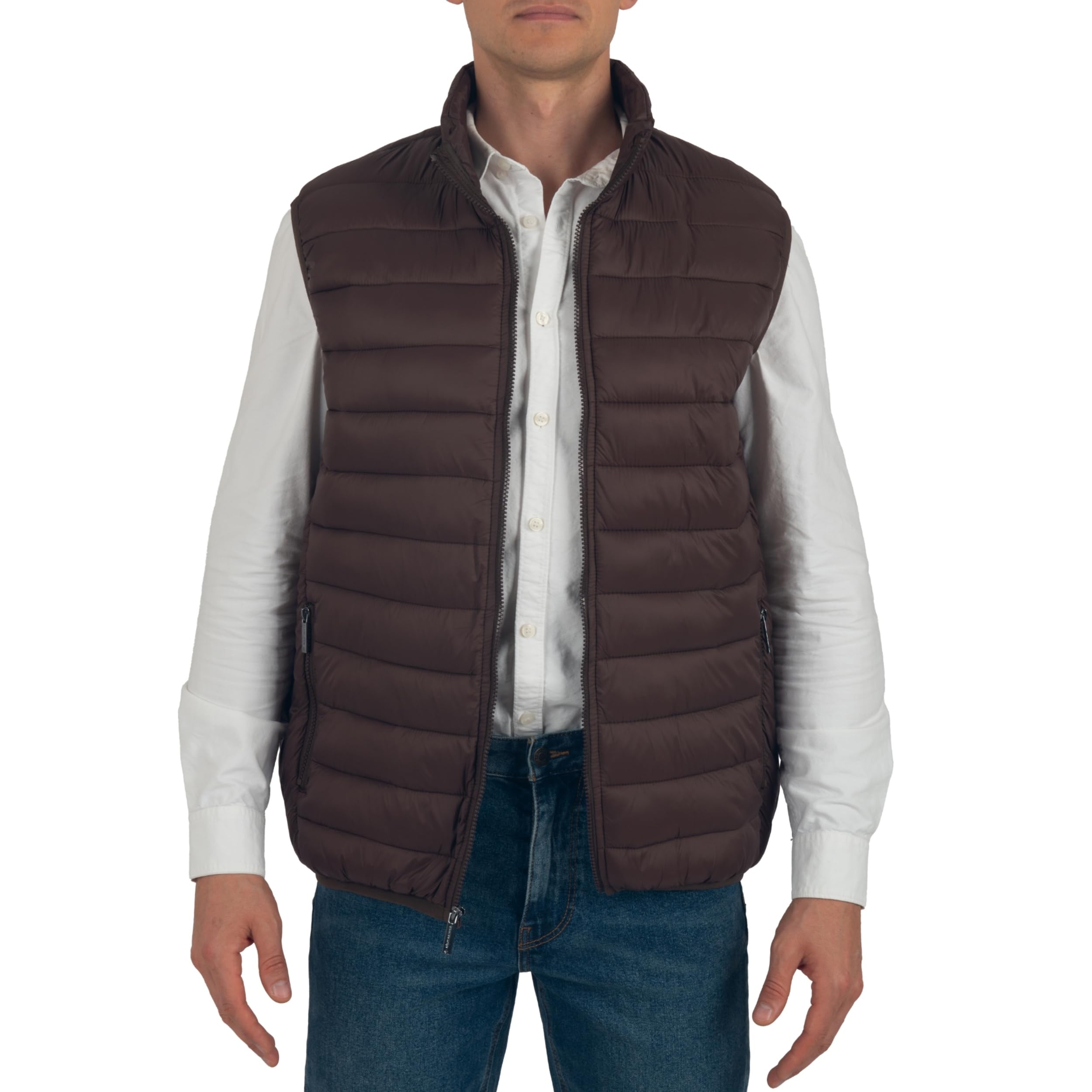 alpine swiss Clark Mens Puffer Vest Down Alternative Water Resistant Packable Outerwear Zip Up Pockets Warm Versatile Layer-picture-50