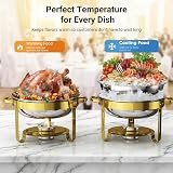 Ublue Chafing Dishes Golden 4 Pack – One-screw lid assembly