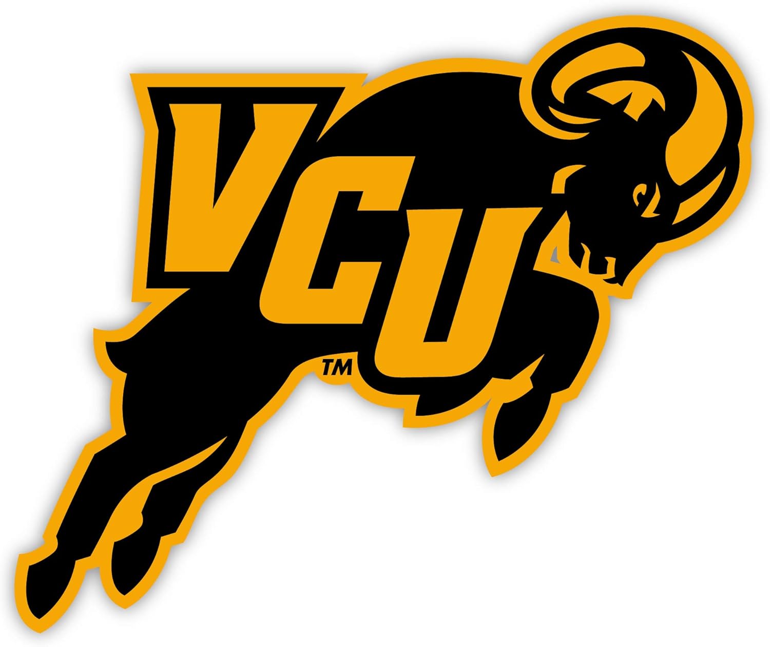 Virginia Commonwealth 12 Inch Vinyl Mascot Magnet 4-Pack Officially Licensed Collegiate Product