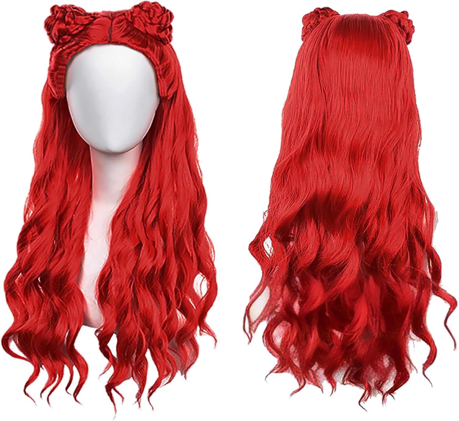 Girls Red Costume Set Jacket Shirt Flared Pants Wig Gloves 5pcs Outfit Halloween Christmas Party 3-14Y - Image 7
