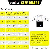 Vista 7 de FONIRRA Camisetas reflectantes de seguridad de alta visibilidad para hombres con manga larga, camisas de trabajo de construcción ANSI Clase 1