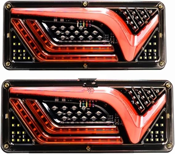 Led Brake Light Kit 2 Luci Posteriori LED Bzocio 12V - Per Auto, Camion, Rimorchio, Rosse E Gialle, 23.5x130x52 Mm Luce Led Per Auto - Foto 2