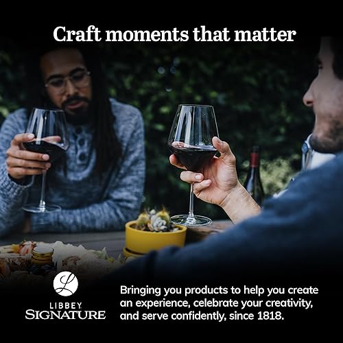 Miniatura 6 de Libbey Signature - Juego de 4 copas de vino tinto, sin costuras, de 24 onzas, para cabernet, merlot y más, copas de vino con tallo para todas las
