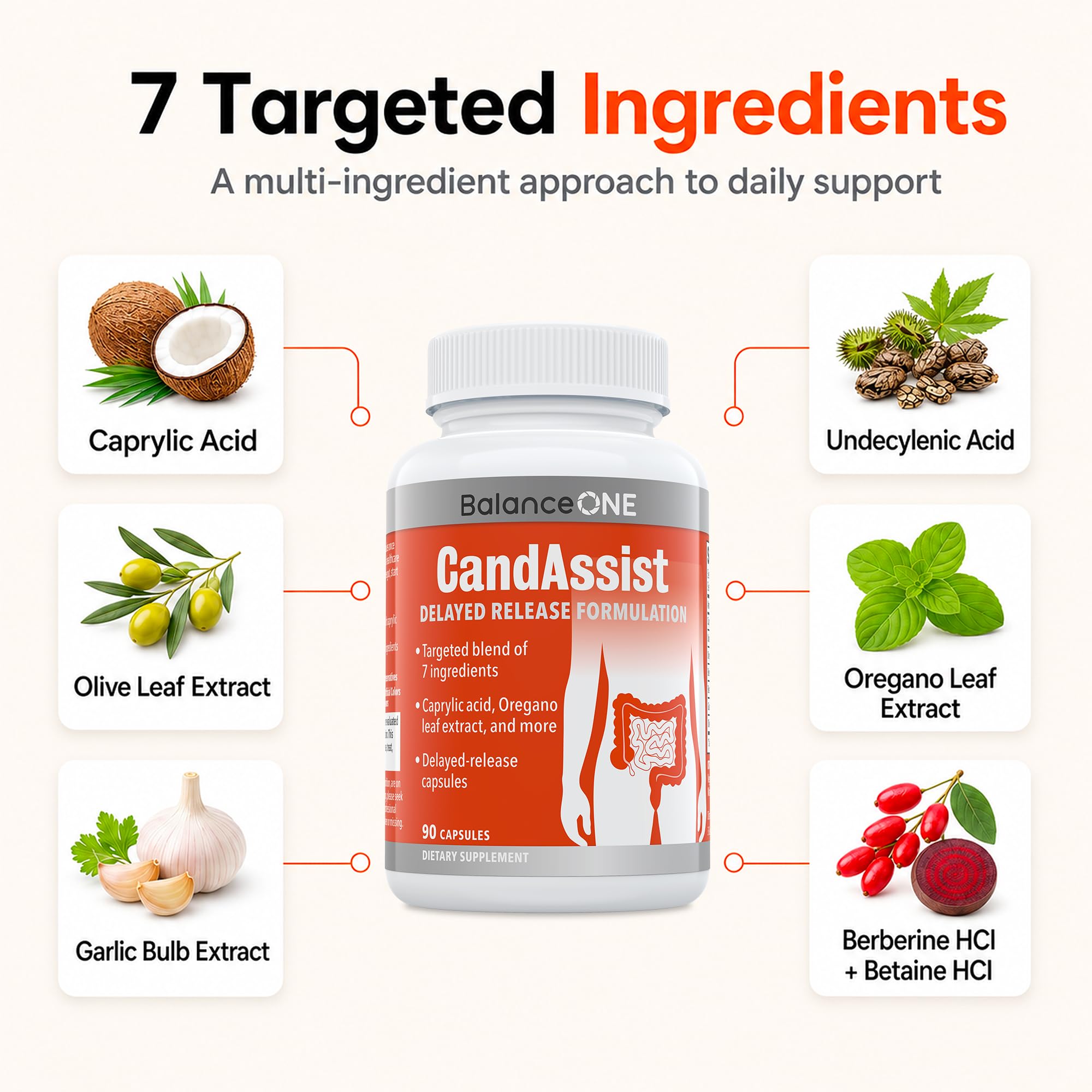 Balance ONE Candida Cleanse Support Supplement for Women & Men, 90 Capsules — Amazon image 2
