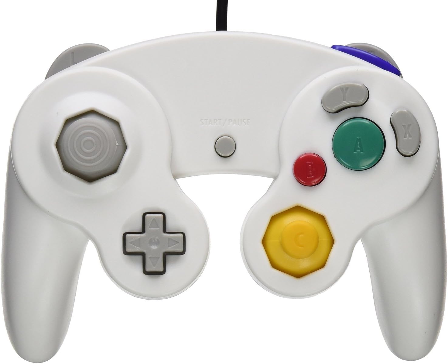 ACOCO NGC Classic Wired Shock Joypad Game Stick Spice Controller Pad for Gamecube and Nintendo Wii, White