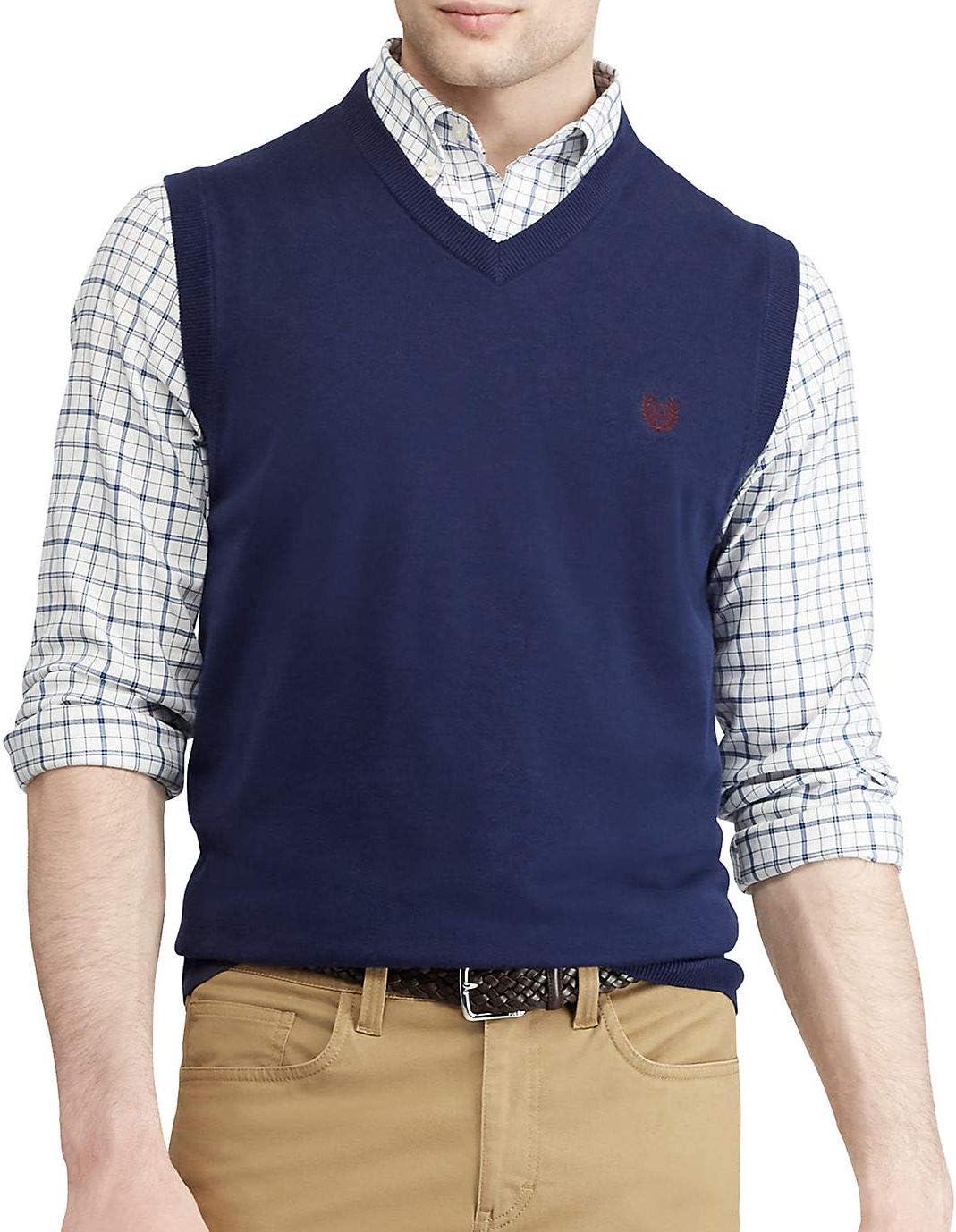 Cotton V-Neck Sweater Vest 