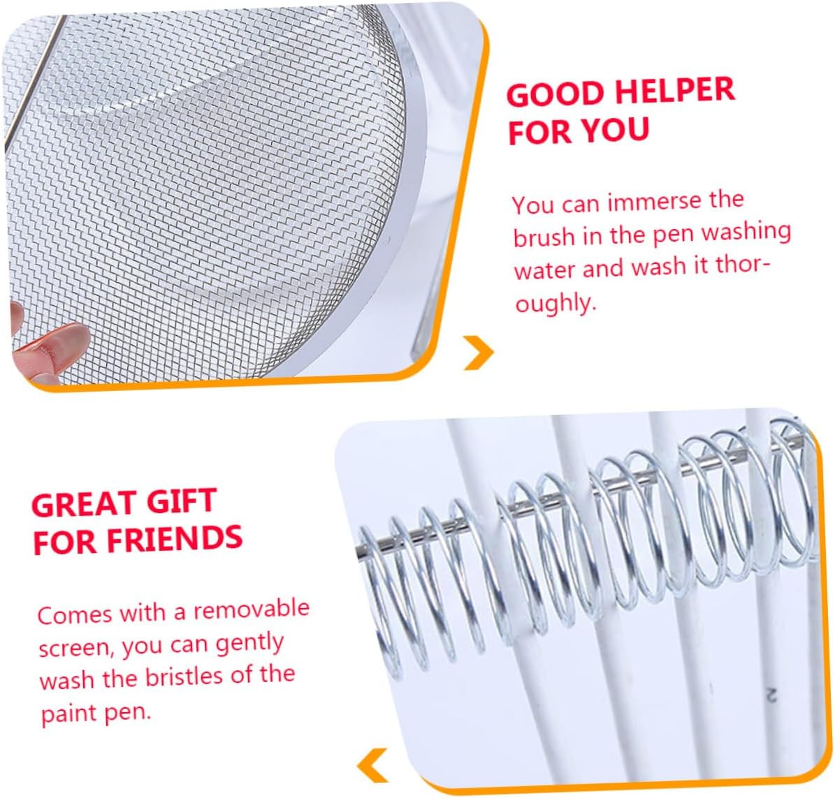 Uonlytech Art Pen Holder Oil Paint Brush Cleaner Painting Brush Cleaning Bucket Reusable Basin