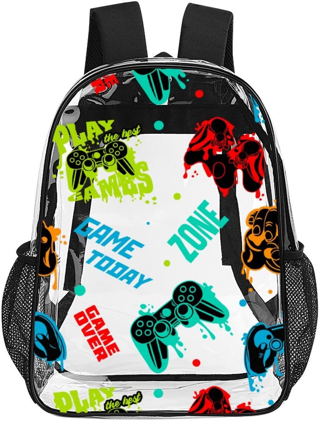Gaming Clear Backpack Heavy Duty for Girls Kids Boys Women
