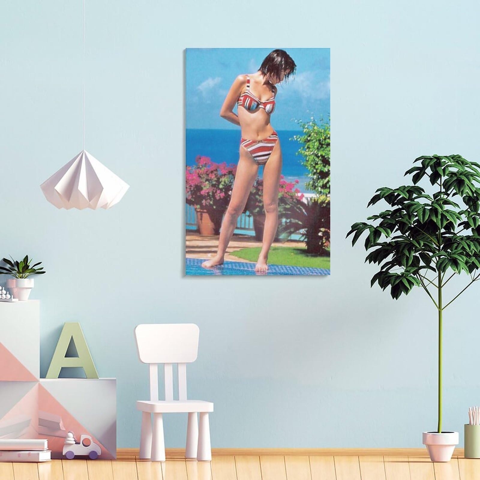Amazon.co.jp: 鈴木亜美写真ビキニポスター絵画 プリント キャンバス