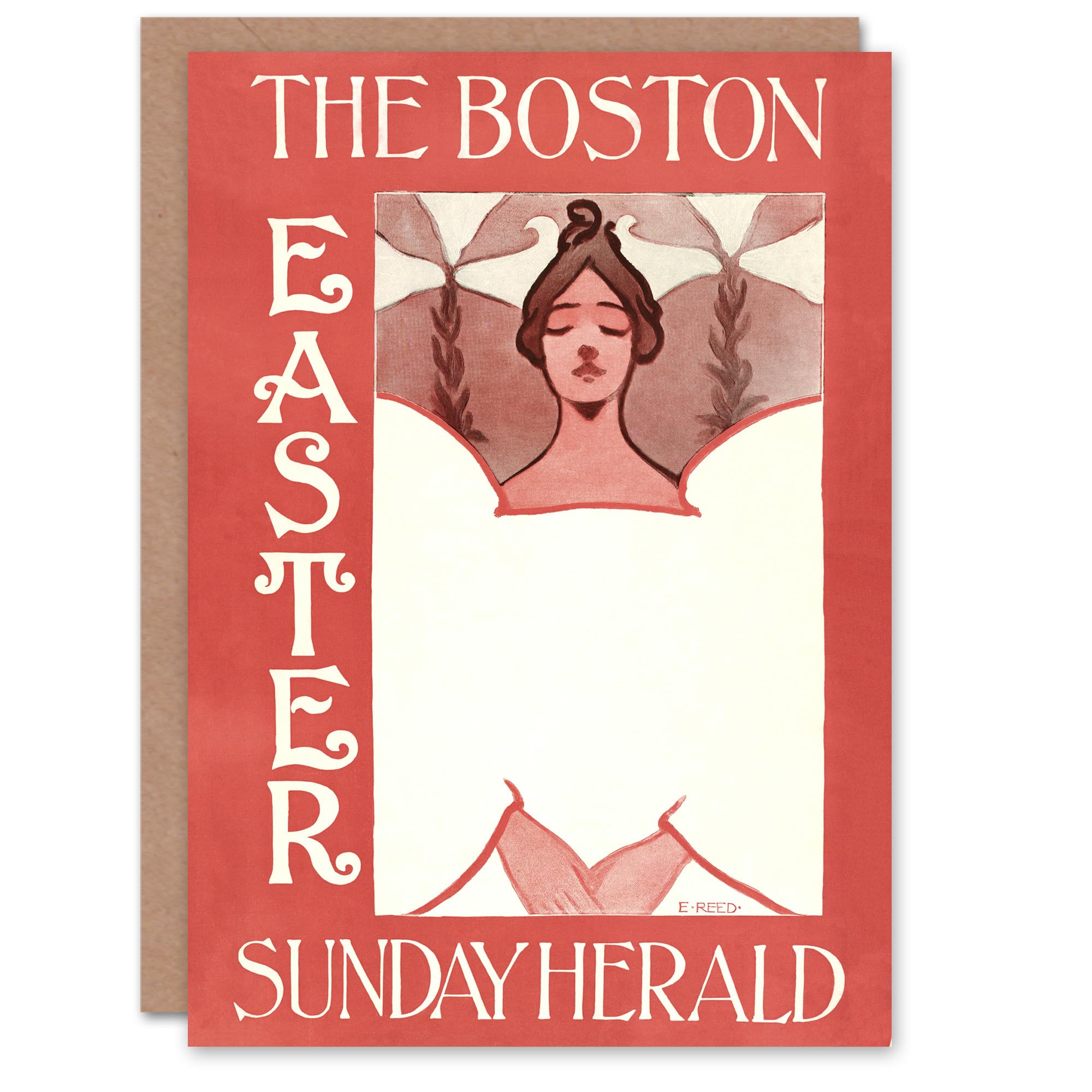 Ethel Reed Art Card Herald Easter Cover Art Nouveau