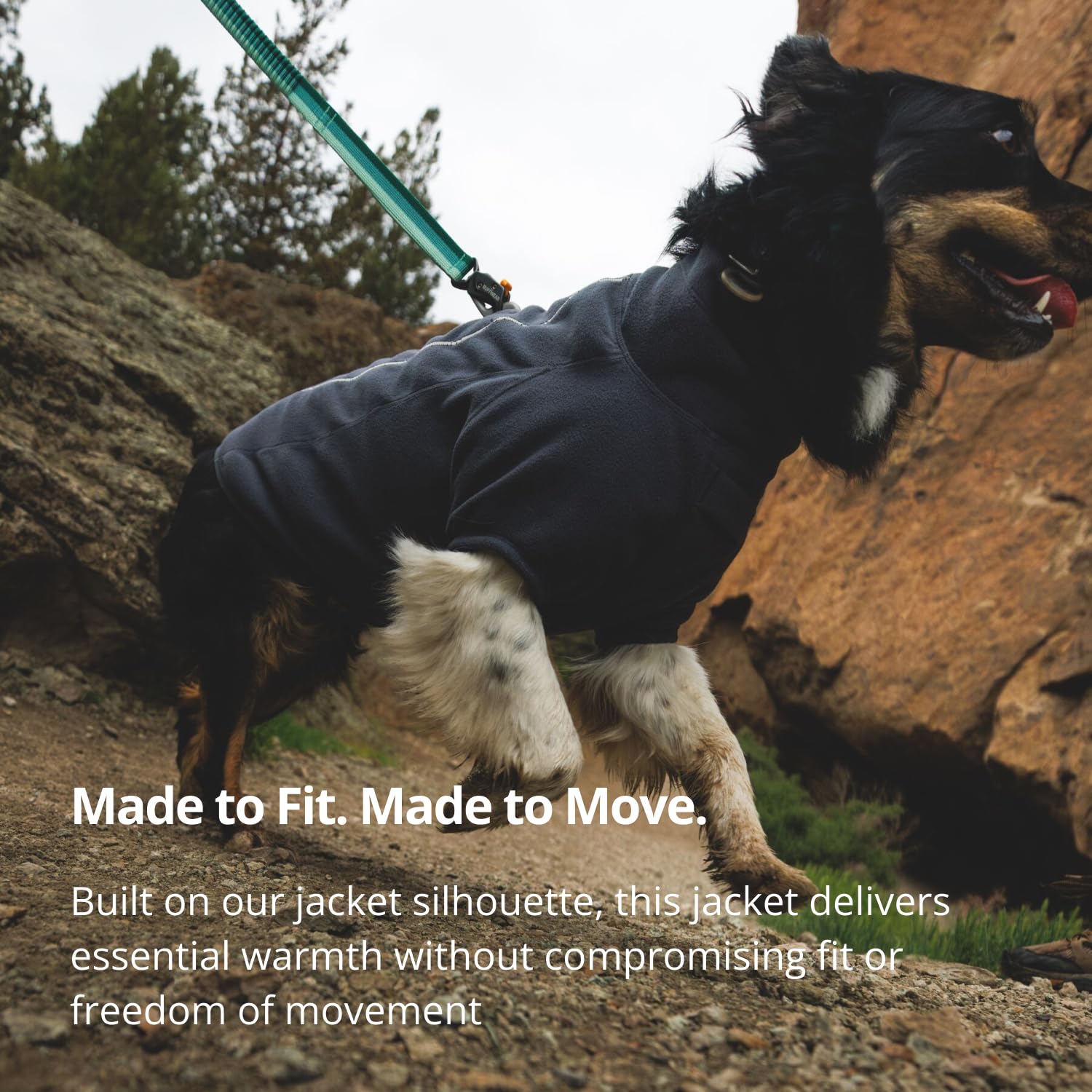 RUFFWEAR Climate Changer Fleece Jacket, Large Dog Coat with Zip - Image 3