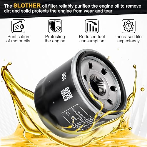 Miniatura 6 de 138 Filtro de aceite de repuesto para Arctic Cat 400 500 450 550 650 700 350, Aprilia RSV4 1000, Suzuki 600 750 Eiger 400 Kymco MXU UXV 450I,