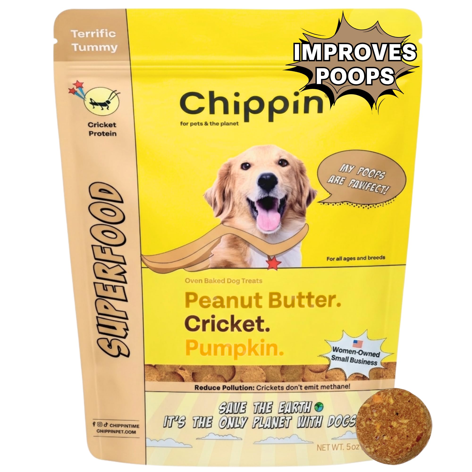 Chippin Healthy Peanut Butter and Pumpkin Dog Treats