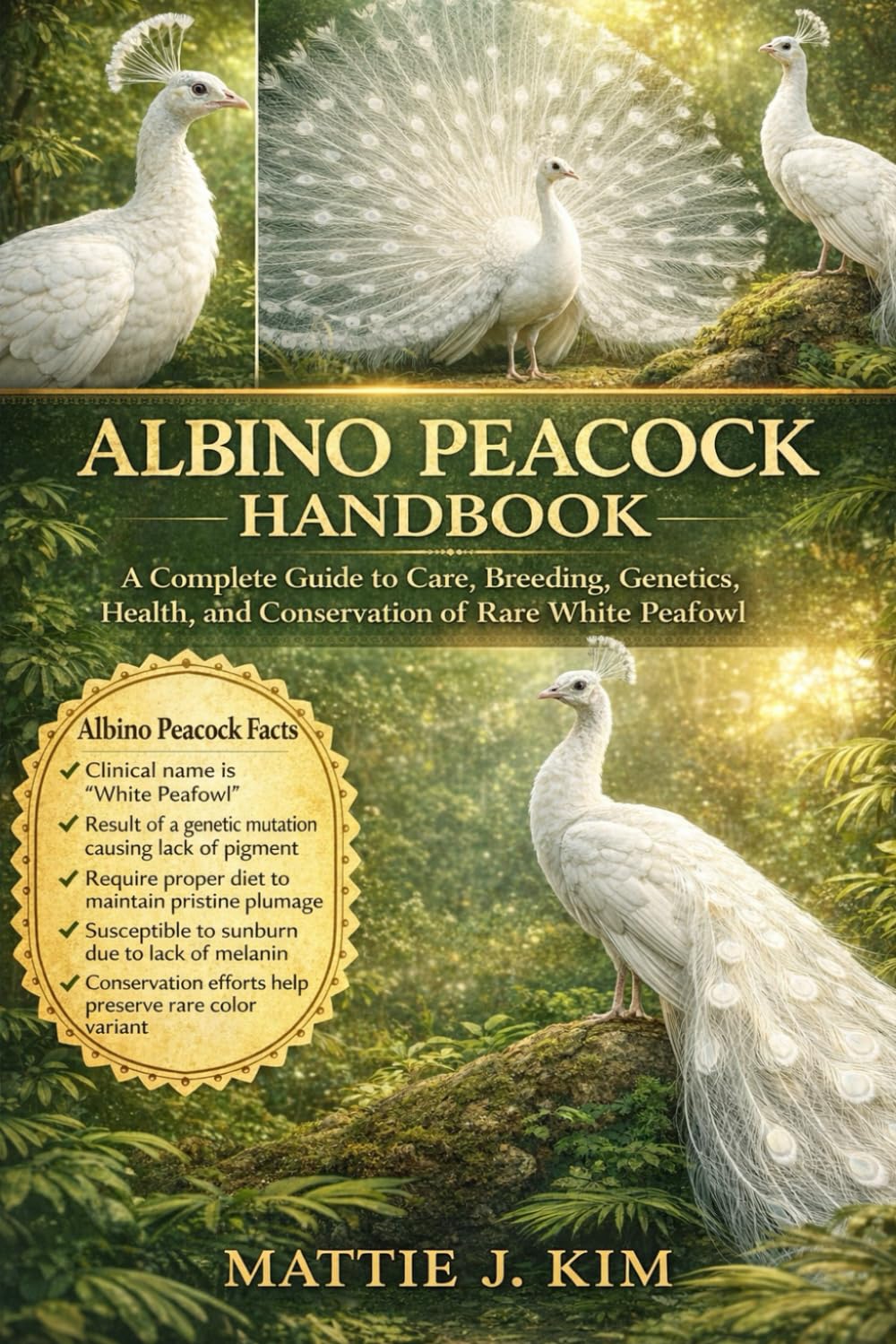 ALBINO PEACOCK HANDBOOK: A Complete Guide to Care, Breeding, Genetics, Health, and Conservation Of Rare White Peafowl