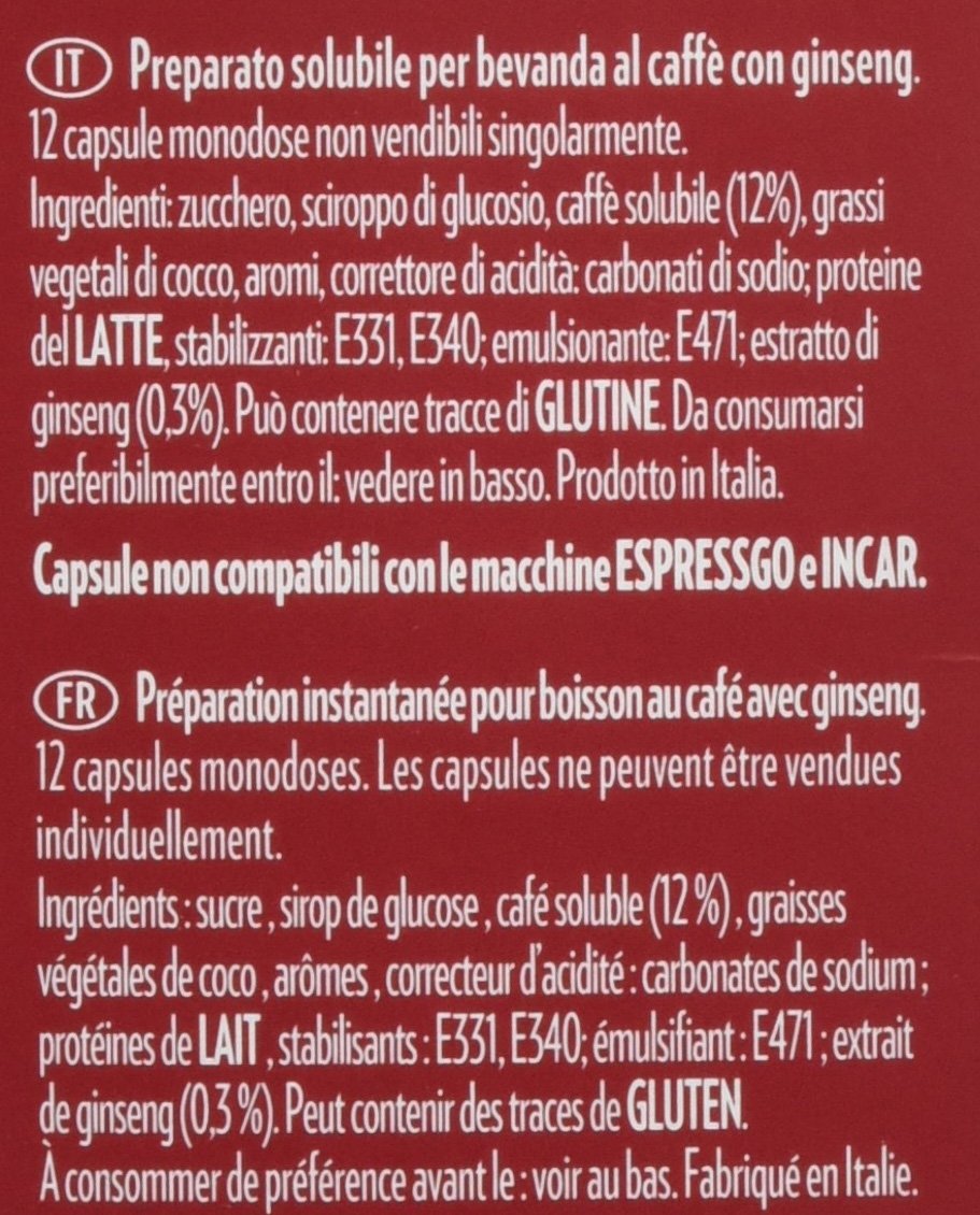 Lavazza Amm Caffè Ginseng Monodose di Caffè - 10 confezioni da 12 capsule [120 capsule]