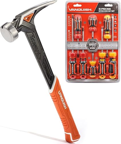 Vanquish Juego de martillo de titanio y destornillador magnético de 11 onzas