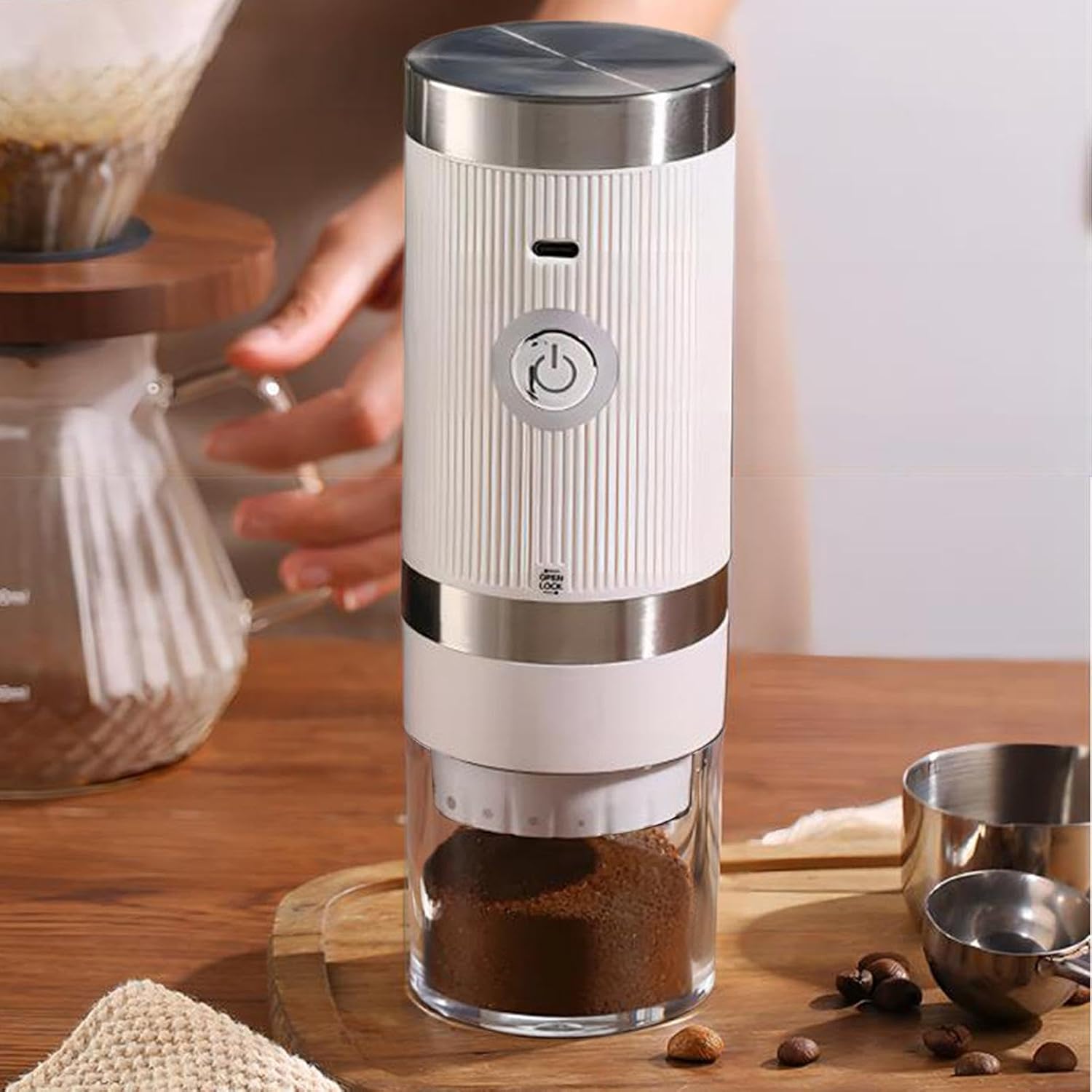 Electric Coffee Grinder Portable Rechargeable