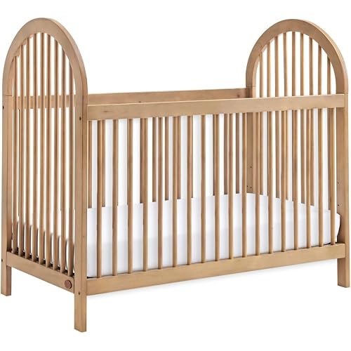 Soho Baby Everlee 3 in 1 Island Crib, Honey Wood, Green Guard Gold Certified