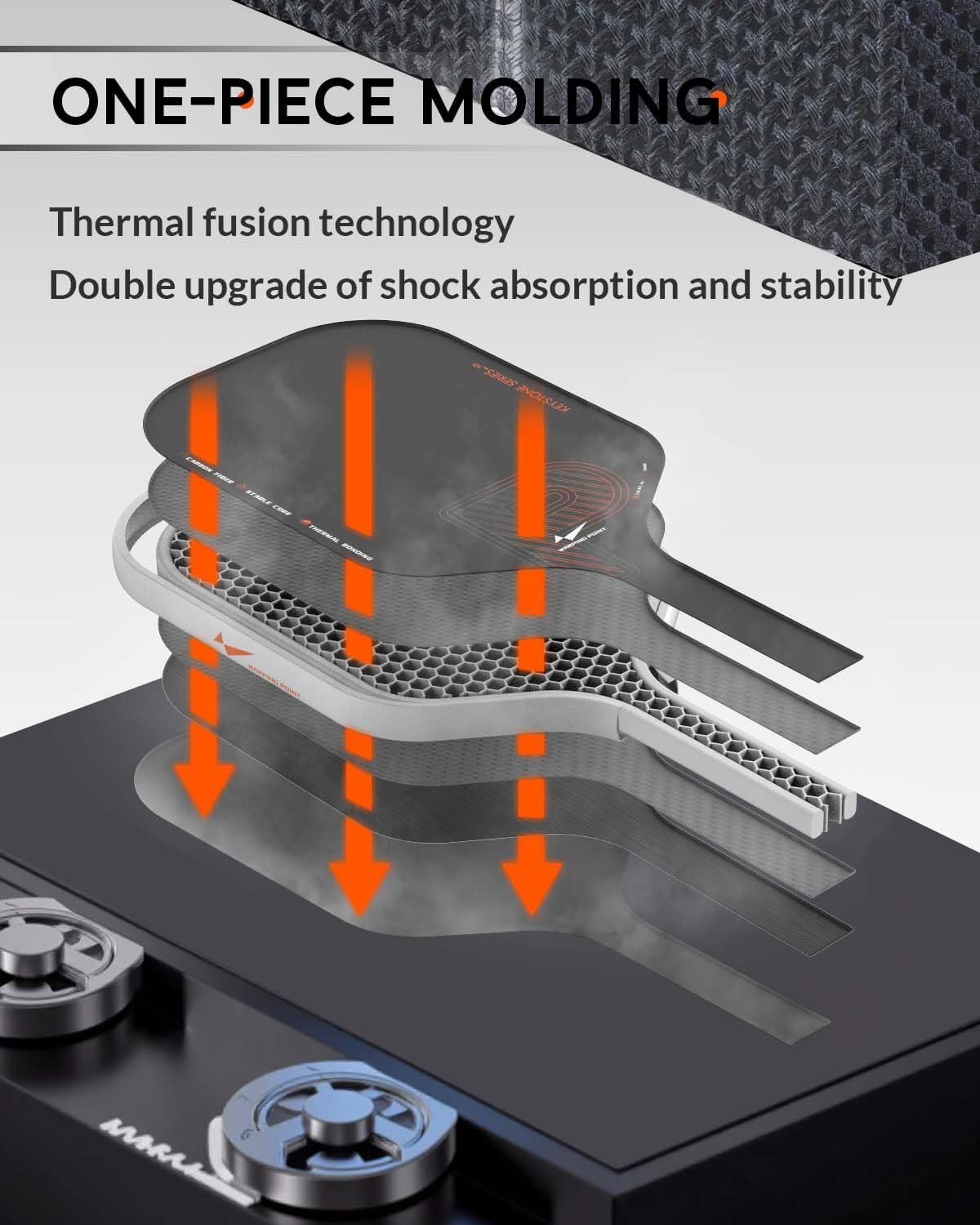 Warping Point Pickleball Paddle, Carbon Fiber Paddle with Endura Friction Surface, Polymer Honeycomb Core, Design for Ultimate Spin & Power, Large Sweet Spot & Contro, USAP Approved - Image 4