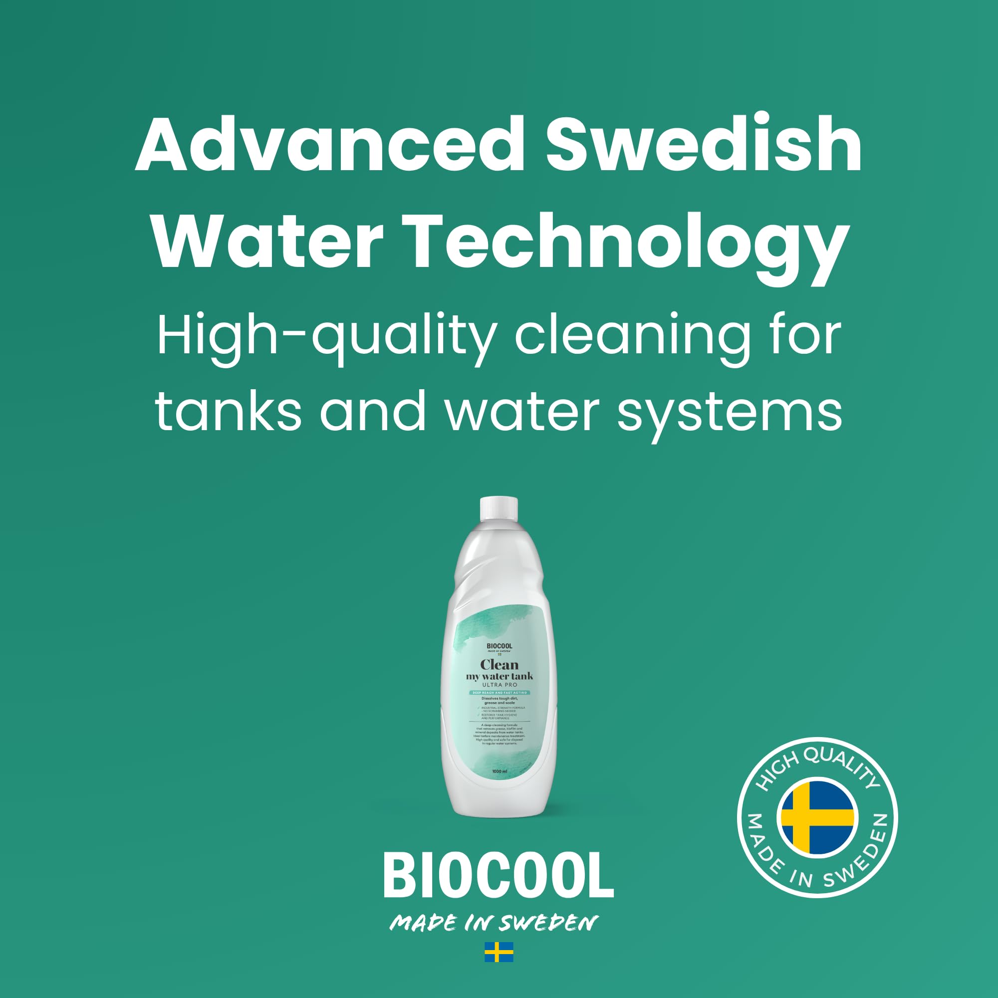 Biocool Clean My Water Tank ULTRA PRO 1000 ml | Intensive Descaler & System Restorer for Heavily Soiled Tanks | Removes Stubborn Limescale, Mineral Build-Up & Biofilm | Motorhome, Caravan & Boat — view 7