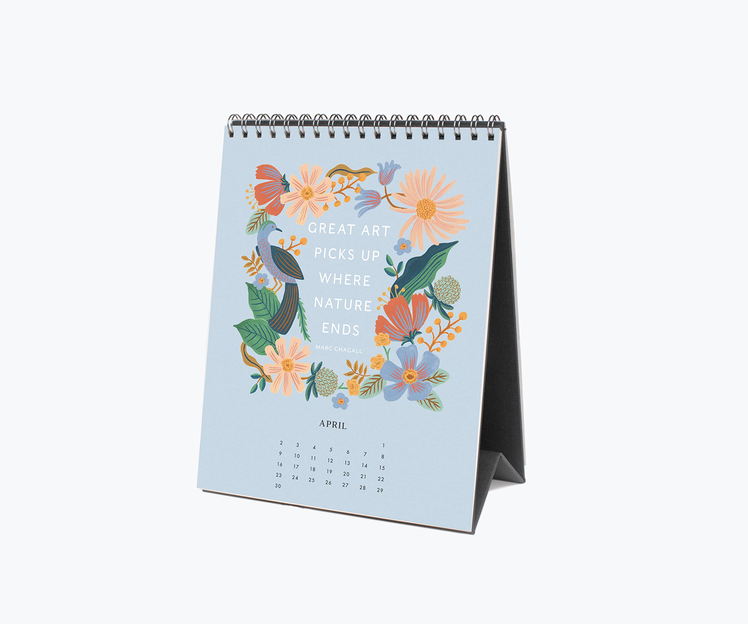 Amazon.com: Rifle Paper Co. Inspirational Quote 2023 Desk Calendar,  Features 12 Illustrations with Our Favorite Inspiring Quotes, Spiral-Bound  with Stand, January-December Months, 7.5" L X 6" W : Office Products