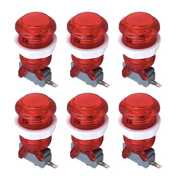 SJ@JX 6x Arcade Button Happ Style 28mm Standard Push Button