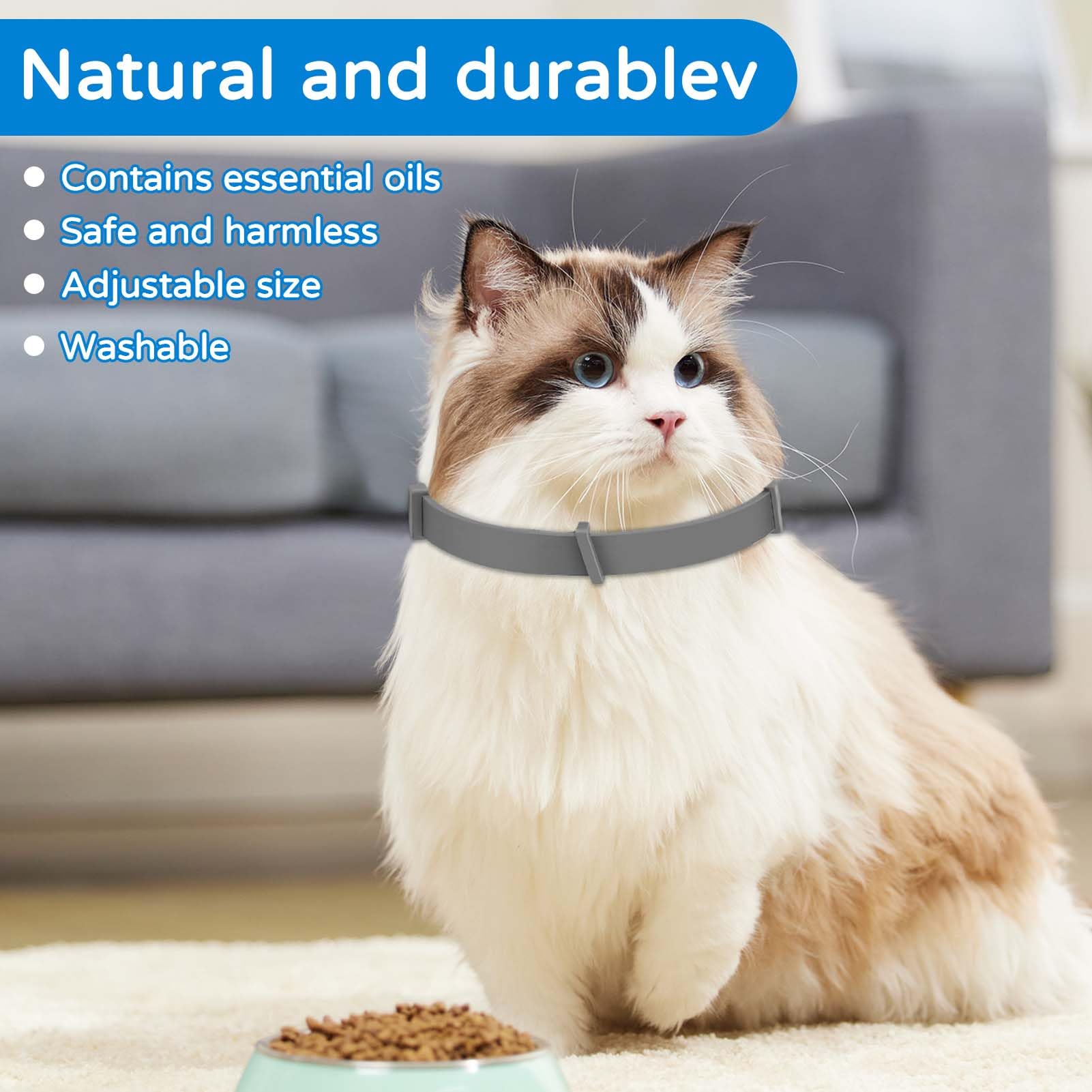 2 Pack Cat Collar, Natural Essential Oils Collar for Infections Prevention 16-Month Protection - Image 3
