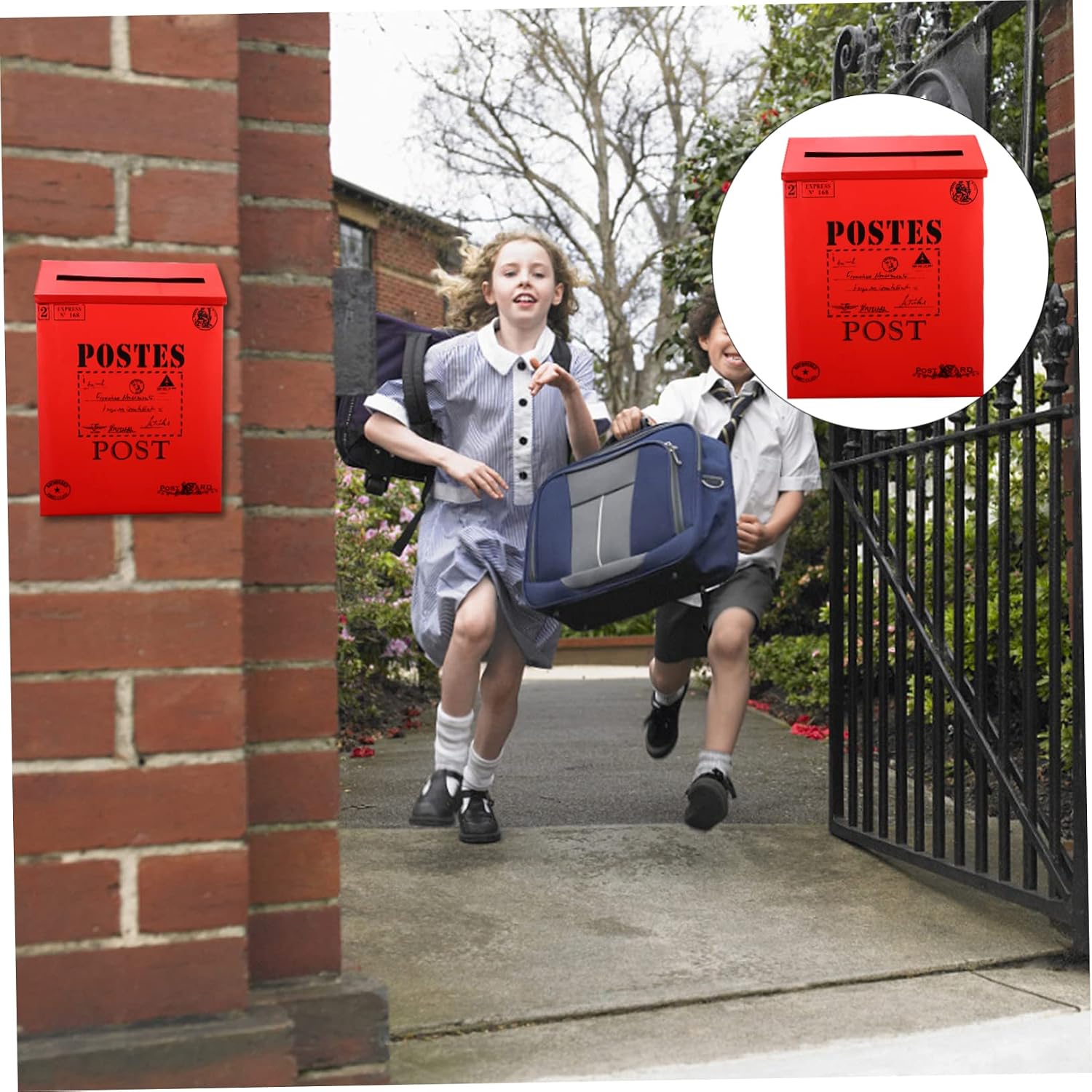 DOITOOL Photo Props Letter Box Ornament Retro Mailbox Practical Home Decor Accessory