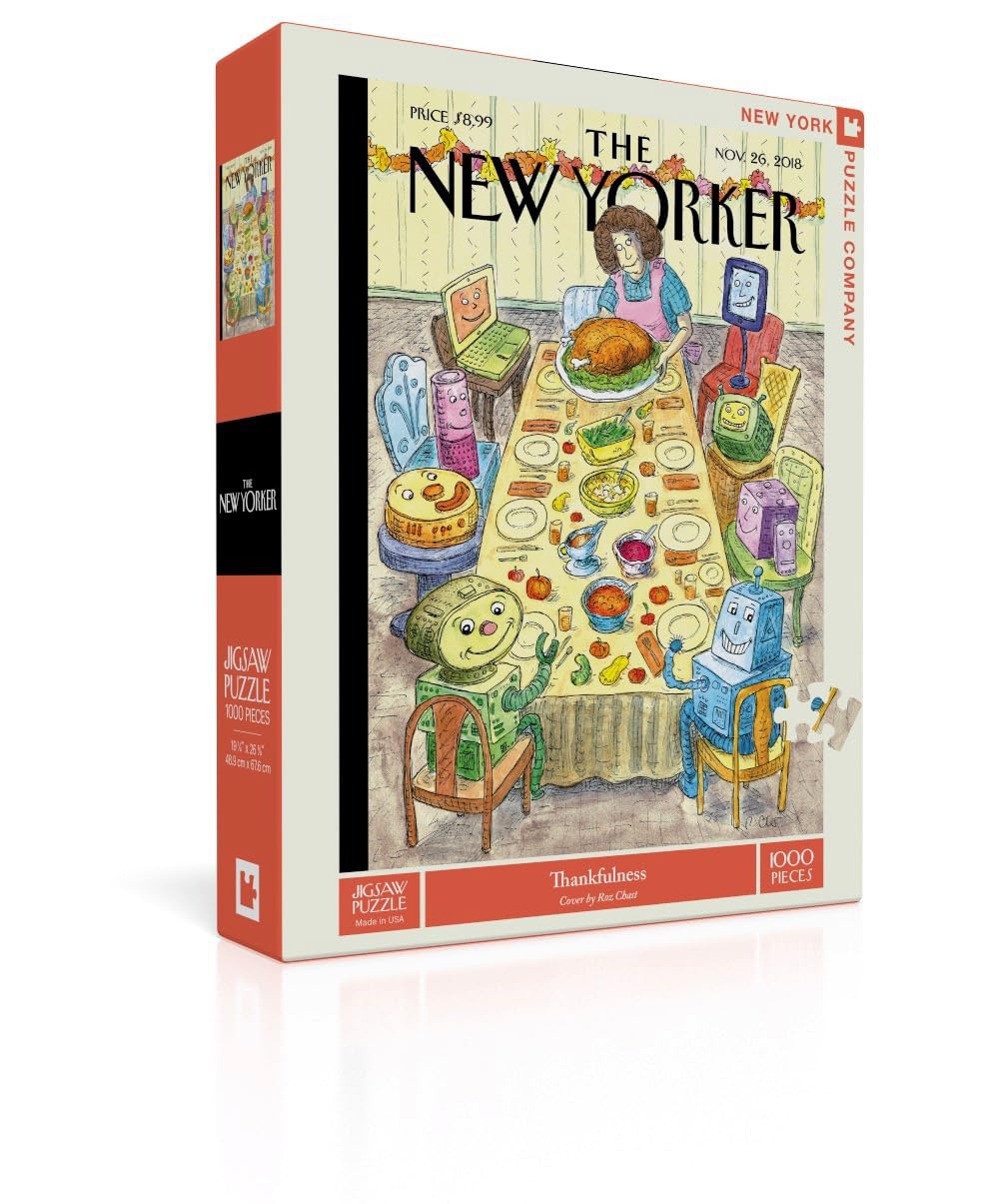 New York Puzzle Company - New Yorker Thankfulness - 1000 Piece Jigsaw Puzzle
