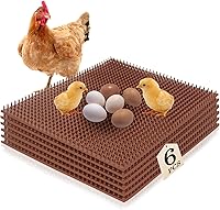 Gebena 6-Pack Chicken Nesting Pads 12x14" - Reusable Washable PVC Mats for Coop, Egg-Safe Durable Bedding