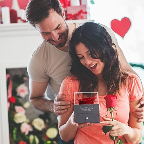 Miniatura 6 de LACE INN Flores preservadas rosas de regalo conservadas rosas artificiales decoración romántica regalos románticos para mujeres para esposa novia